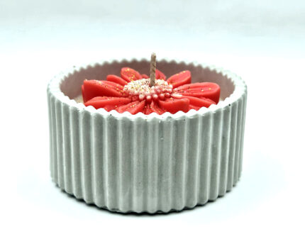 Lumanare Parfumata -  Cupcake ceramic mic cu dungi