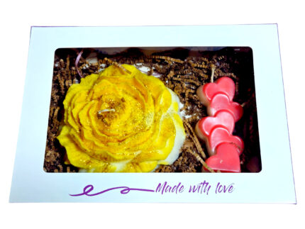 Set Cadou model A5 cu 2 lumanari parfumate, 530g