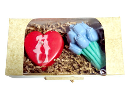 Set Cadou model C6 cu 2 lumanari parfumate, 190g