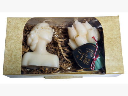 Set Cadou model C9 cu 2 lumanari parfumate, 200g